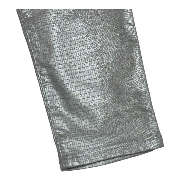 Bevy Flog Shely Silver Grey Snake Python Print Pants 27 - Picture 4 of 10